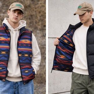 Rank 45 Reversible Southwestern Vest – Western Cozy Layer